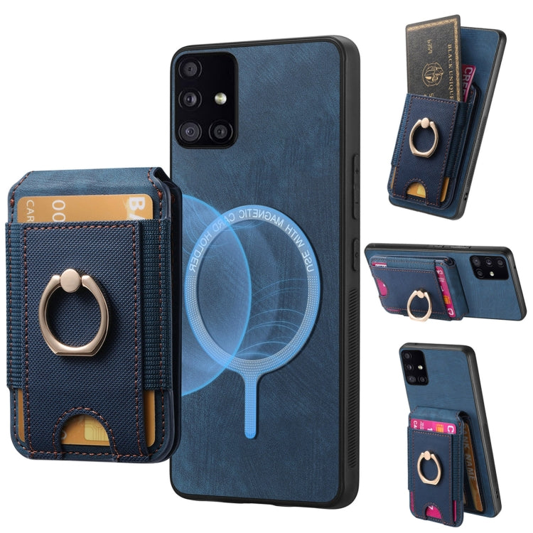 Retro Splitable Magnetic Stand Card Bag Leather Phone Case, For Samsung Galaxy A31, For Samsung Galaxy A71, For Samsung Galaxy A51, For Samsung Galaxy Note9