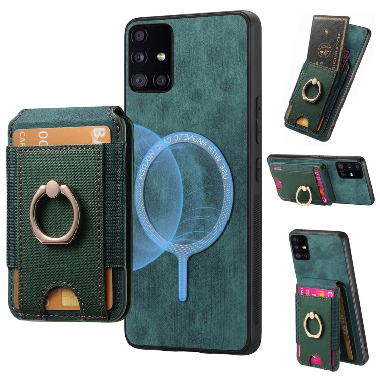 Retro Splitable Magnetic Stand Card Bag Leather Phone Case, For Samsung Galaxy A31, For Samsung Galaxy A71, For Samsung Galaxy A51, For Samsung Galaxy Note9