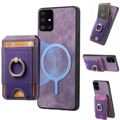 Retro Splitable Magnetic Stand Card Bag Leather Phone Case, For Samsung Galaxy A31, For Samsung Galaxy A71, For Samsung Galaxy A51, For Samsung Galaxy Note9