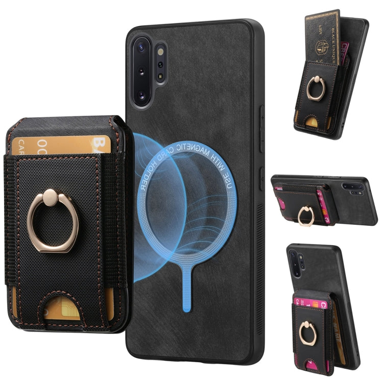 Retro Splitable Magnetic Stand Card Bag Leather Phone Case, For Samsung Galaxy Note10+, For Samsung Galaxy S8+