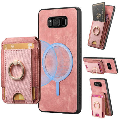 Retro Splitable Magnetic Stand Card Bag Leather Phone Case, For Samsung Galaxy S8+