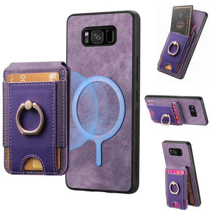 Retro Splitable Magnetic Stand Card Bag Leather Phone Case, For Samsung Galaxy S8+