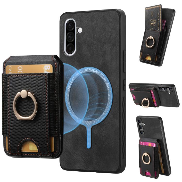 Retro Splitable Magnetic Stand Card Bag Leather Phone Case, For Samsung Galaxy S25 Edge 5G, For Samsung Galaxy A56 5G, For Samsung Galaxy A36, For Samsung Galaxy S25 5G