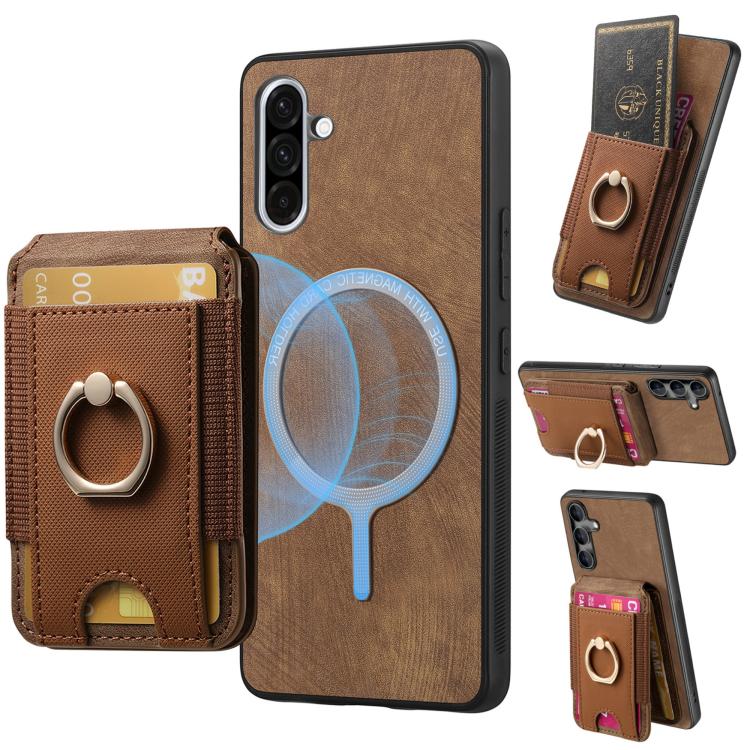 Retro Splitable Magnetic Stand Card Bag Leather Phone Case, For Samsung Galaxy S25 Edge 5G, For Samsung Galaxy A56 5G, For Samsung Galaxy A36, For Samsung Galaxy S25 5G