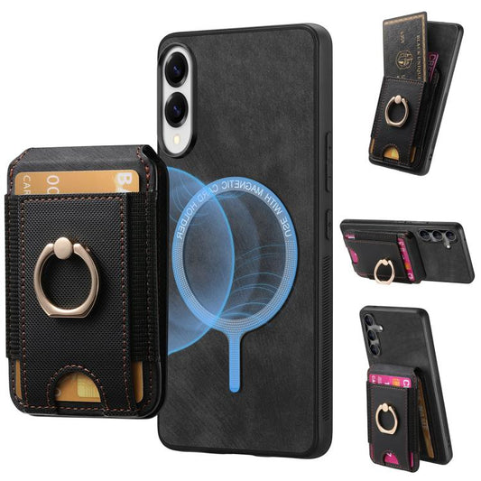Retro Splitable Magnetic Stand Card Bag Leather Phone Case, For Samsung Galaxy S25 Edge 5G, For Samsung Galaxy A56 5G, For Samsung Galaxy A36, For Samsung Galaxy S25 5G
