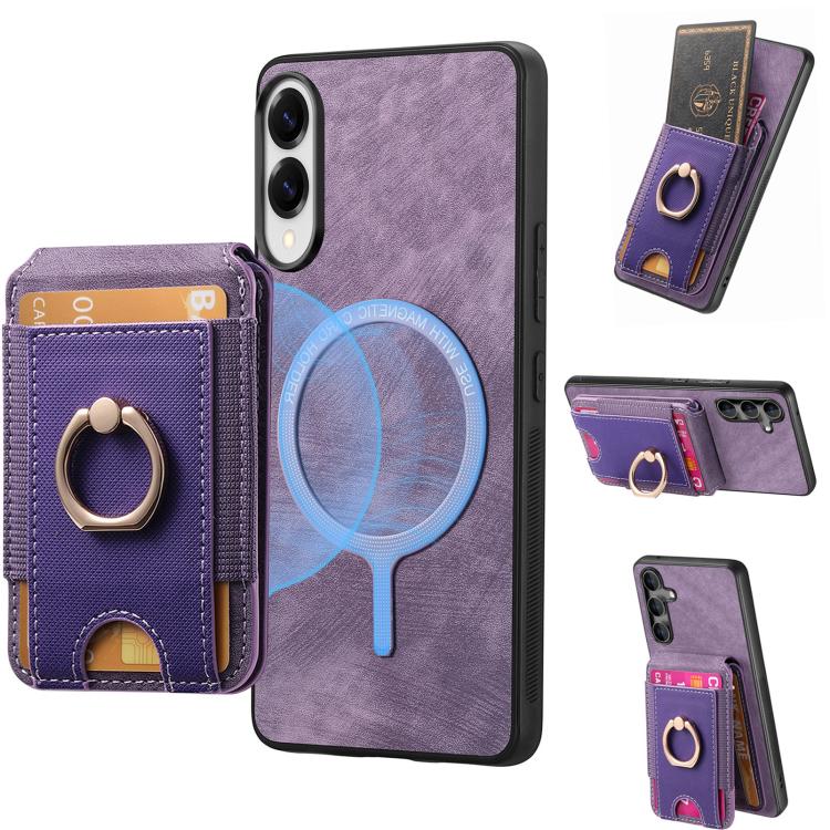 Retro Splitable Magnetic Stand Card Bag Leather Phone Case, For Samsung Galaxy S25 Edge 5G, For Samsung Galaxy A56 5G, For Samsung Galaxy A36, For Samsung Galaxy S25 5G