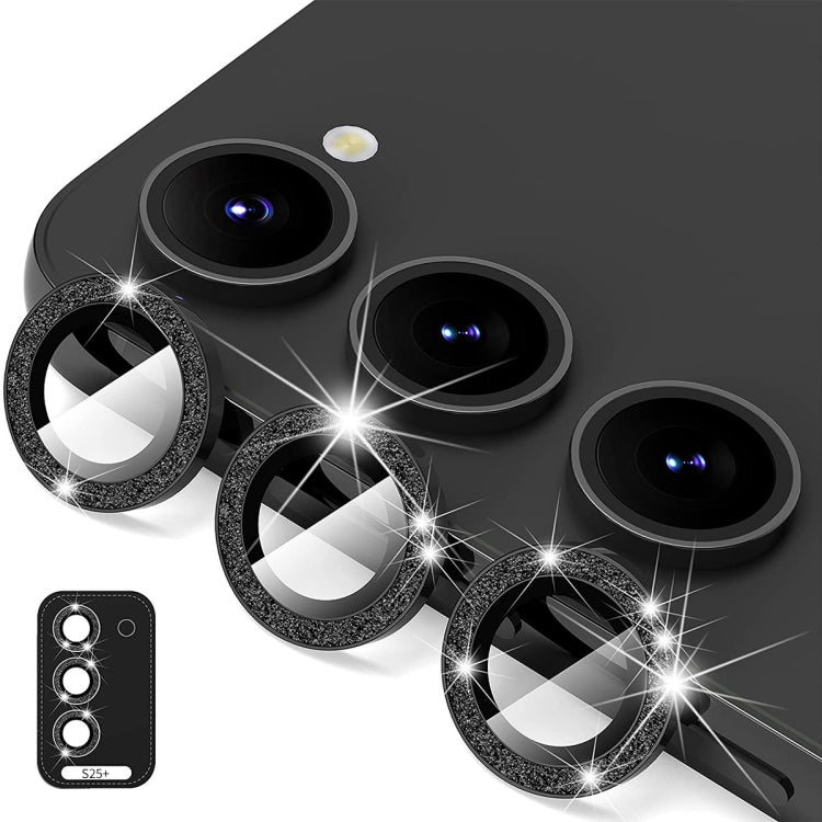ENKAY Hat-Prince 9H Rear Camera Lens Glitter Aluminium Alloy Tempered Glass Film, For Samsung Galaxy S25 5G, For Samsung Galaxy S25+ 5G, For Samsung Galaxy S25 Ultra 5G