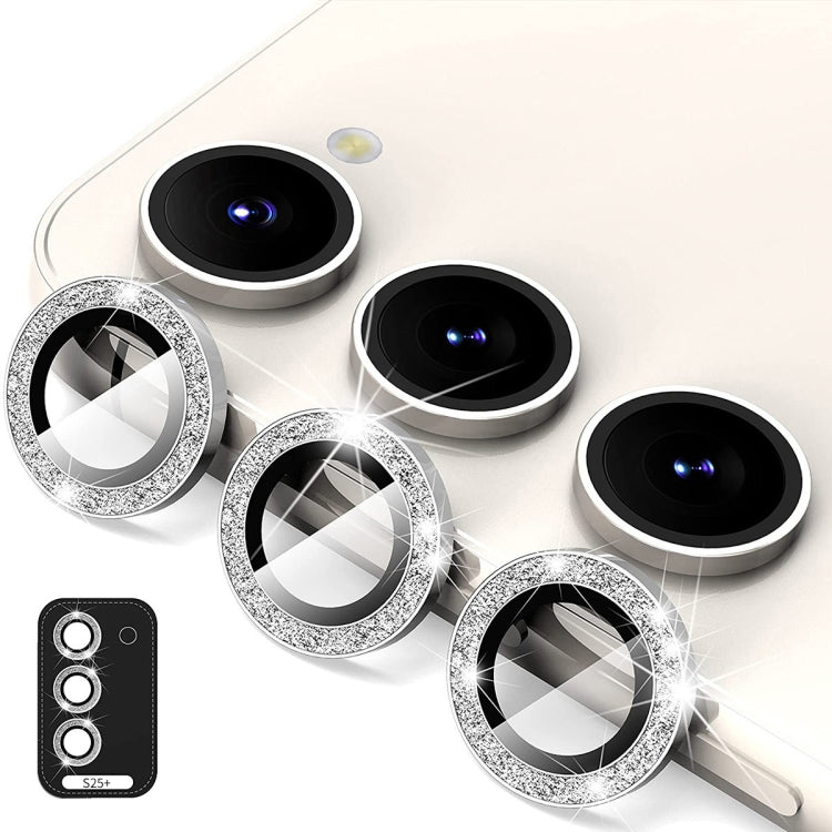 ENKAY Hat-Prince 9H Rear Camera Lens Glitter Aluminium Alloy Tempered Glass Film, For Samsung Galaxy S25 5G, For Samsung Galaxy S25+ 5G, For Samsung Galaxy S25 Ultra 5G