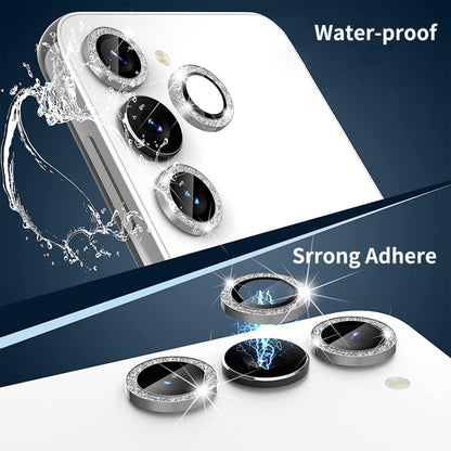 ENKAY Hat-Prince 9H Rear Camera Lens Glitter Aluminium Alloy Tempered Glass Film, For Samsung Galaxy S25 5G, For Samsung Galaxy S25+ 5G, For Samsung Galaxy S25 Ultra 5G