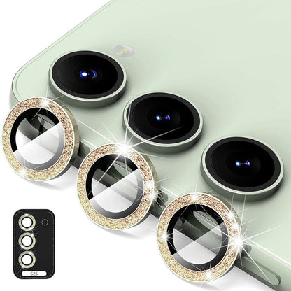 ENKAY Hat-Prince 9H Rear Camera Lens Glitter Aluminium Alloy Tempered Glass Film, For Samsung Galaxy S25 5G, For Samsung Galaxy S25+ 5G, For Samsung Galaxy S25 Ultra 5G