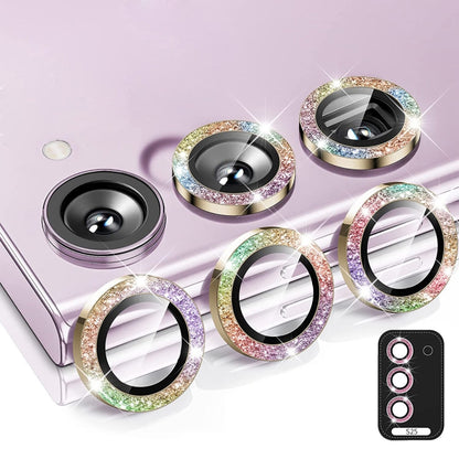 ENKAY Hat-Prince 9H Rear Camera Lens Glitter Aluminium Alloy Tempered Glass Film, For Samsung Galaxy S25 5G, For Samsung Galaxy S25+ 5G, For Samsung Galaxy S25 Ultra 5G