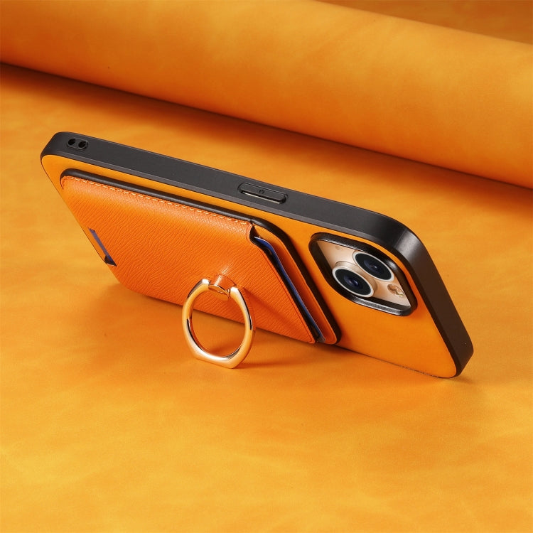 Retro Cross Leather Ring Vertical Insert Card Bag MagSafe Phone Case, For Samsung Galaxy M54 / F54 5G, For Samsung Galaxy A14