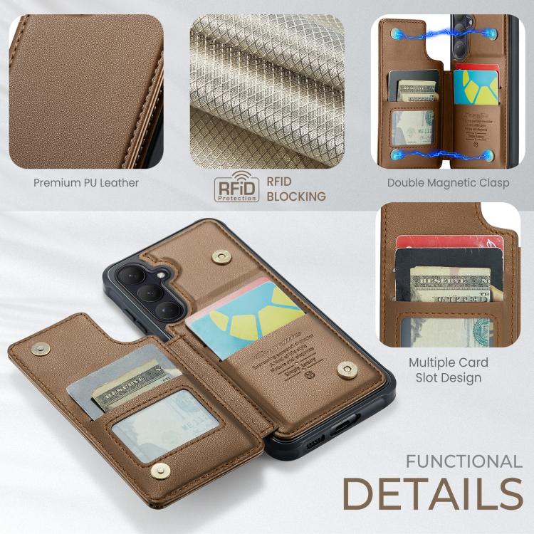CaseMe C22 Card Slots Holder RFID Anti-theft Phone Case, For Samsung Galaxy S26 5G, For Samsung Galaxy A57 5G, For Samsung Galaxy A37 5G, For Samsung Galaxy S25 Edge 5G