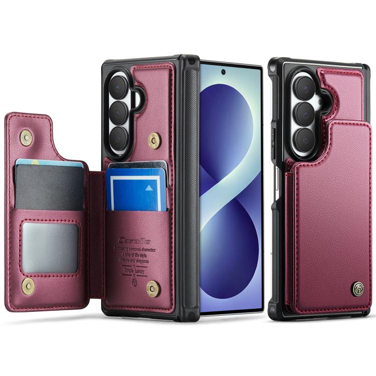CaseMe C22 Card Slots Holder RFID Anti-theft Phone Case, For Galaxy S26 FE 5G, For Galaxy Z Fold8 Ultra 5G, For Samsung Galaxy S26+ 5G, For Samsung Galaxy S26 Ultra 5G