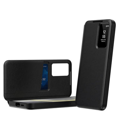 Smart View Window Leather Phone Case with Card Slot, For Samsung Galaxy S22+ 5G, For Samsung Galaxy S22 5G, For Samsung Galaxy Z Fold3 5G