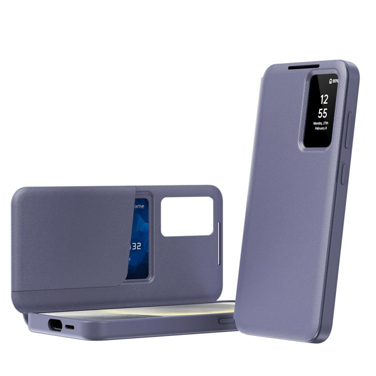 Smart View Window Leather Phone Case with Card Slot, For Samsung Galaxy S22+ 5G, For Samsung Galaxy S22 5G, For Samsung Galaxy Z Fold3 5G