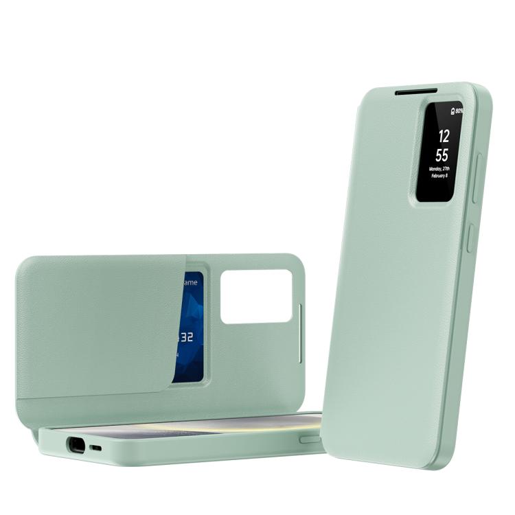 Smart View Window Leather Phone Case with Card Slot, For Samsung Galaxy S22+ 5G, For Samsung Galaxy S22 5G, For Samsung Galaxy Z Fold3 5G