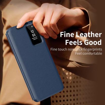 Smart View Window Leather Phone Case with Card Slot, For Samsung Galaxy S24 5G, For Samsung Galaxy S23 FE 5G, For Samsung Galaxy Z Fold5 5G, For Samsung Galaxy S23 Ultra 5G