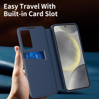 Smart View Window Leather Phone Case with Card Slot, For Samsung Galaxy S24 5G, For Samsung Galaxy S23 FE 5G, For Samsung Galaxy Z Fold5 5G, For Samsung Galaxy S23 Ultra 5G