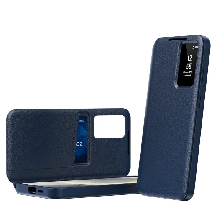Smart View Window Leather Phone Case with Card Slot, For Samsung Galaxy S24+ 5G, For Samsung Galaxy S24 5G, For Samsung Galaxy S23 FE 5G, For Samsung Galaxy Z Fold5 5G