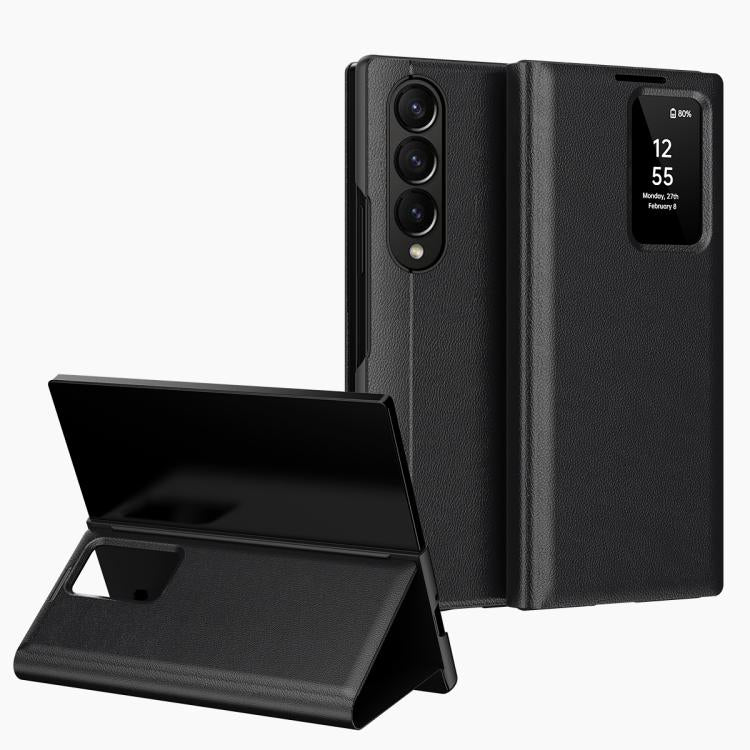 Smart View Window Leather Phone Case with Card Slot, For Samsung Galaxy S23+ 5G, For Samsung Galaxy S23 5G, For Samsung Galaxy Z Fold4, For Samsung Galaxy S22 Ultra 5G