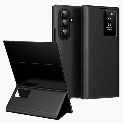 Smart View Window Leather Phone Case with Card Slot, For Galaxy S26 FE 5G, For Galaxy Z TriFold, For Galaxy S26 Ultra 5G, For Galaxy A57 5G