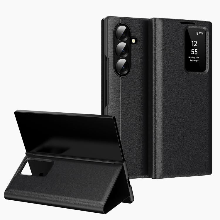 Smart View Window Leather Phone Case with Card Slot, For Galaxy Z Fold8 5G, For Galaxy S26 FE 5G, For Galaxy Fold8 Ultra 5G, For Galaxy Z TriFold