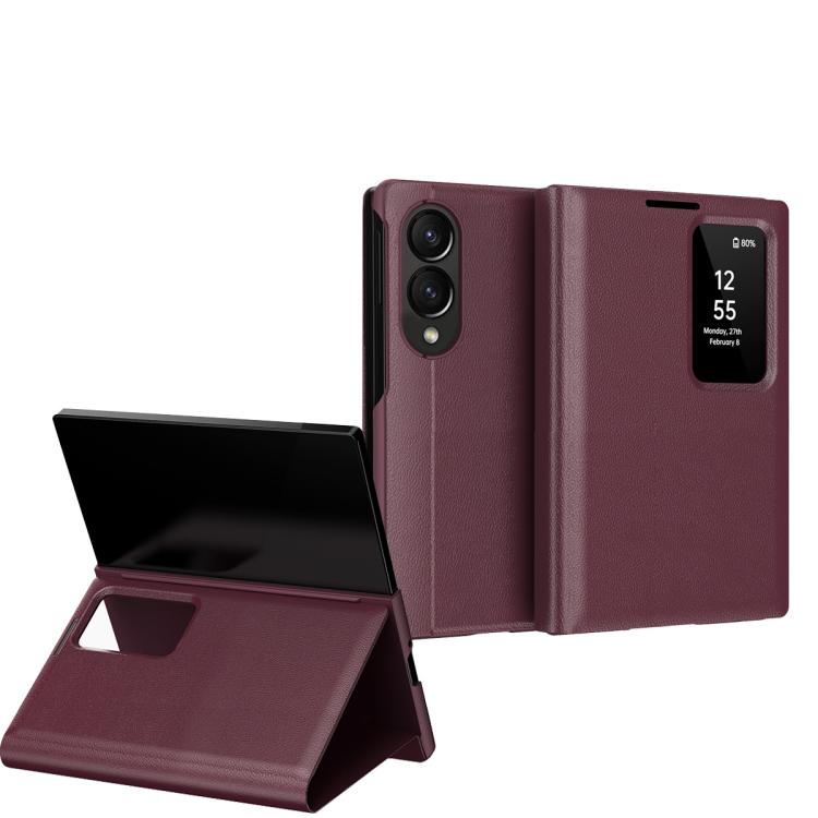 Smart View Window Leather Phone Case with Card Slot, For Galaxy Z Fold8 5G, For Galaxy S26 FE 5G, For Galaxy Fold8 Ultra 5G, For Galaxy Z TriFold