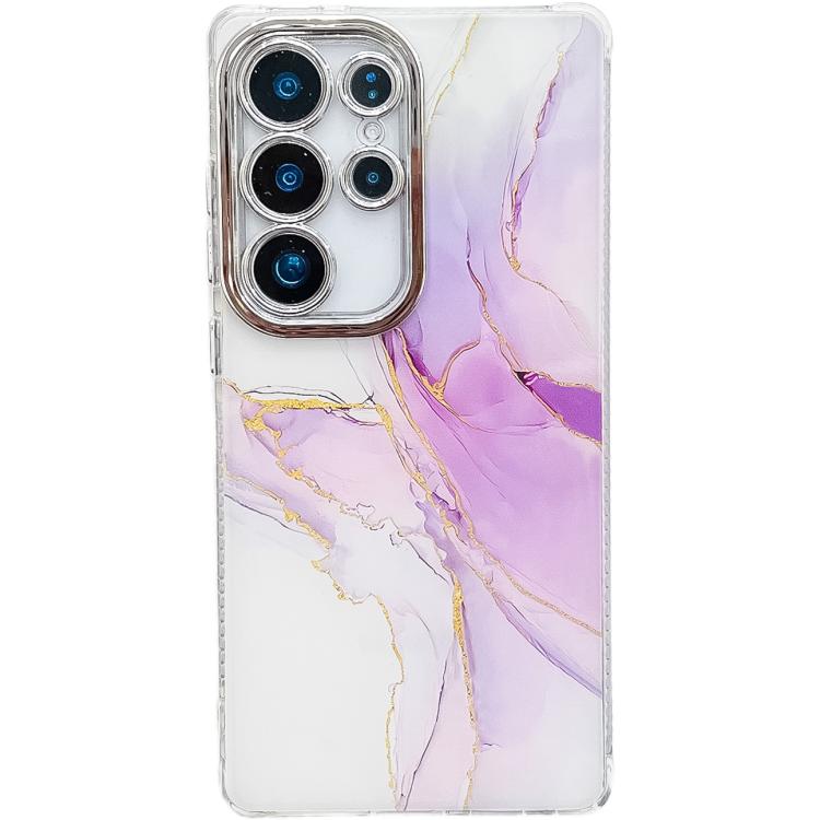 Electroplated Marble Texture Phone Case, For Samsung Galaxy S23 Ultra 5G