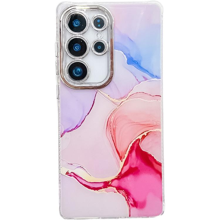 Electroplated Marble Texture Phone Case, For Samsung Galaxy S23 Ultra 5G