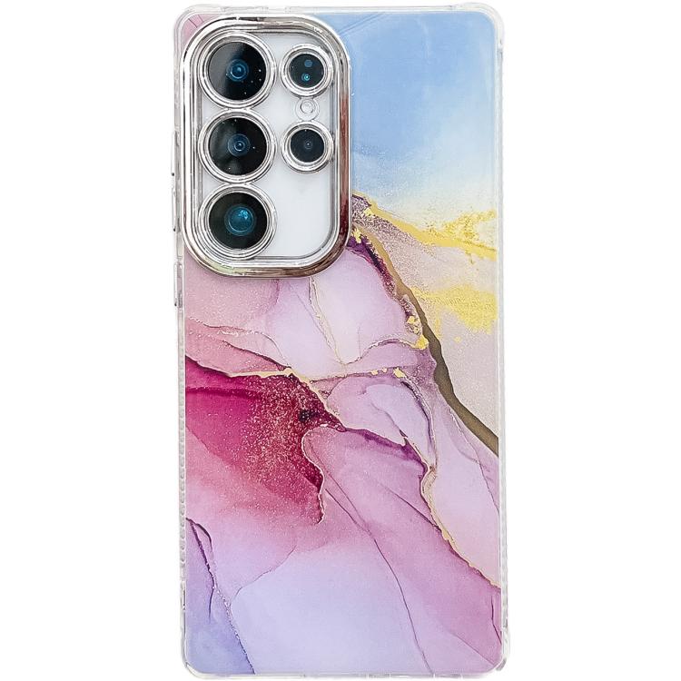 Electroplated Marble Texture Phone Case, For Samsung Galaxy S23 Ultra 5G