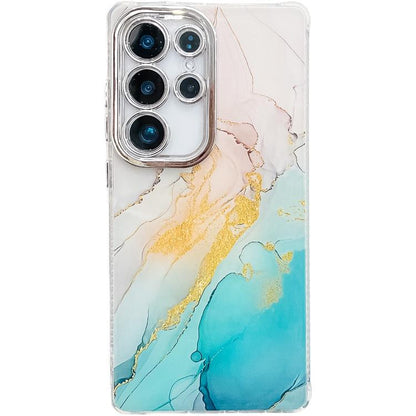Electroplated Marble Texture Phone Case, For Samsung Galaxy S23 Ultra 5G