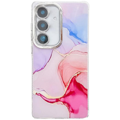 Electroplated Marble Texture Phone Case, For Samsung Galaxy S24+ 5G