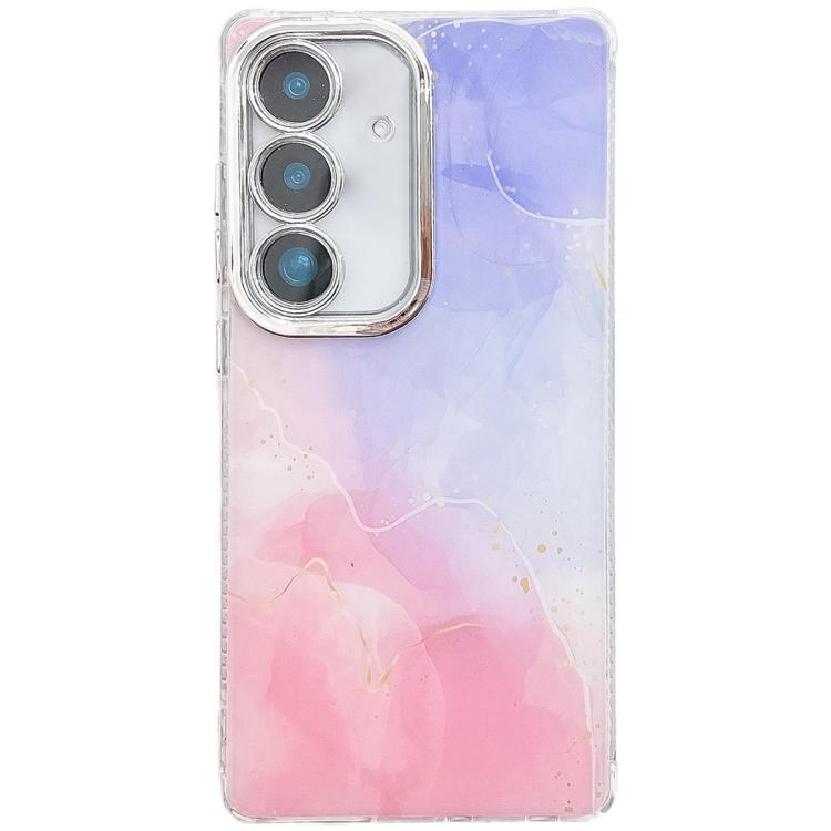 Electroplated Marble Texture Phone Case, For Samsung Galaxy S24+ 5G