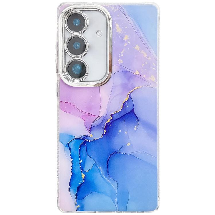 Electroplated Marble Texture Phone Case, For Samsung Galaxy S24+ 5G