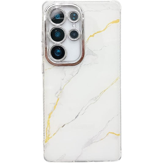Electroplated Marble Texture Phone Case, For Samsung Galaxy S24 Ultra 5G
