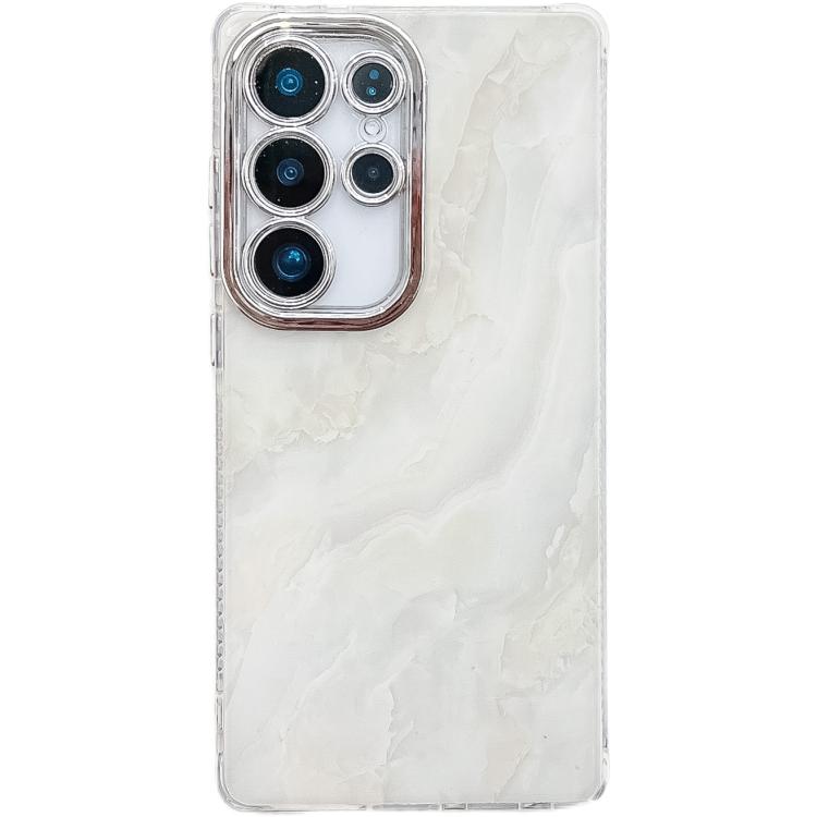 Electroplated Marble Texture Phone Case, For Samsung Galaxy S24 Ultra 5G