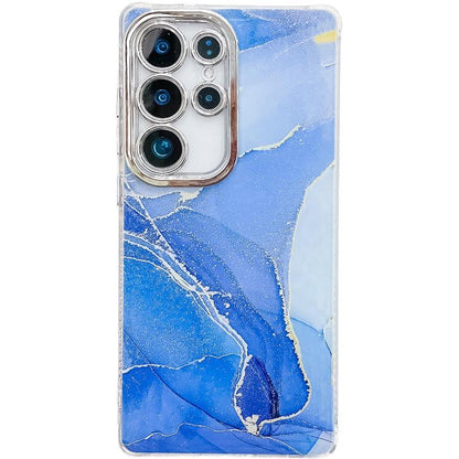 Electroplated Marble Texture Phone Case, For Samsung Galaxy S24 Ultra 5G
