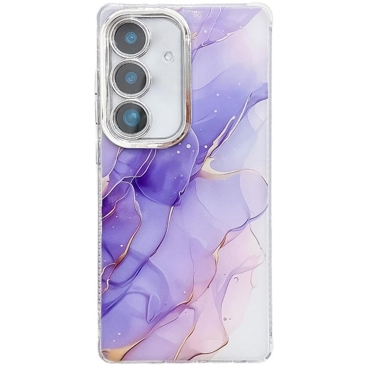Electroplated Marble Texture Phone Case, For Samsung Galaxy S24 FE 5G
