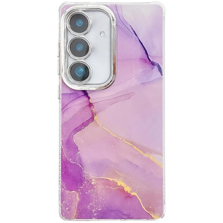 Electroplated Marble Texture Phone Case, For Samsung Galaxy S25+ 5G
