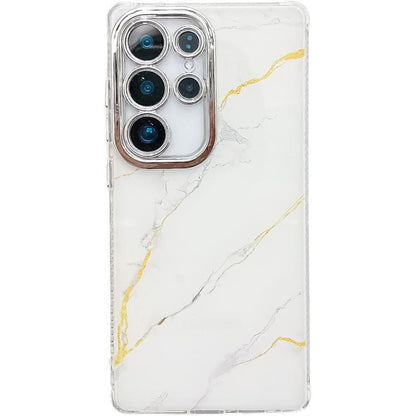 Electroplated Marble Texture Phone Case, For Samsung Galaxy S25 Ultra 5G