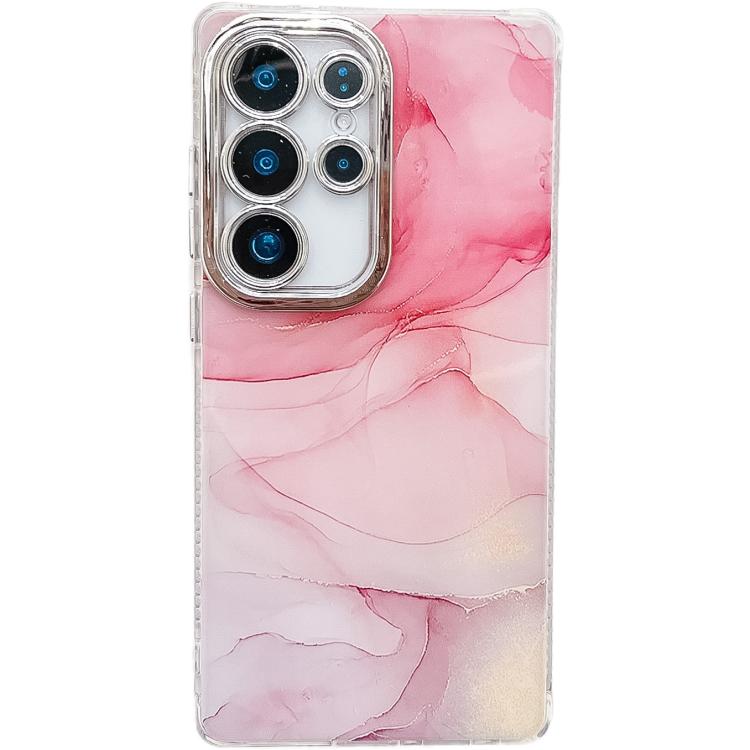 Electroplated Marble Texture Phone Case, For Samsung Galaxy S25 Ultra 5G