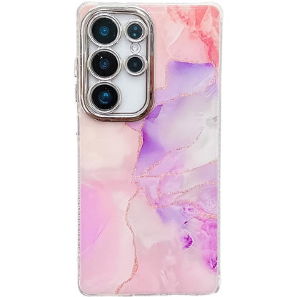 Electroplated Marble Texture Phone Case, For Samsung Galaxy S25 Ultra 5G