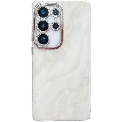 Electroplated Marble Texture Phone Case, For Samsung Galaxy S25 Ultra 5G