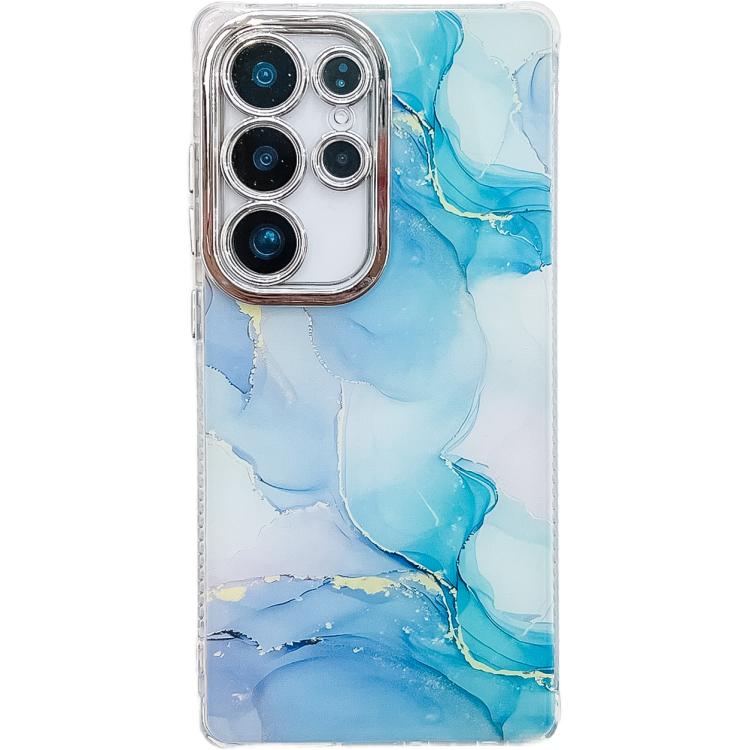 Electroplated Marble Texture Phone Case, For Samsung Galaxy S25 Ultra 5G