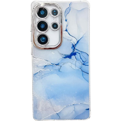 Electroplated Marble Texture Phone Case, For Samsung Galaxy S25 Ultra 5G