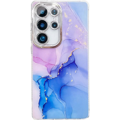 Electroplated Marble Texture Phone Case, For Samsung Galaxy S25 Ultra 5G