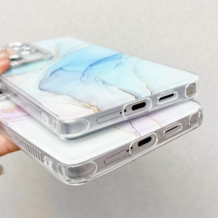 Electroplated Marble Texture Phone Case, For Samsung Galaxy S24 FE 5G