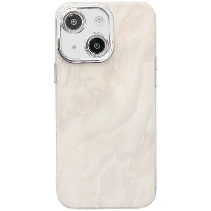 Electroplated Marble Texture Phone Case, For iPhone 14