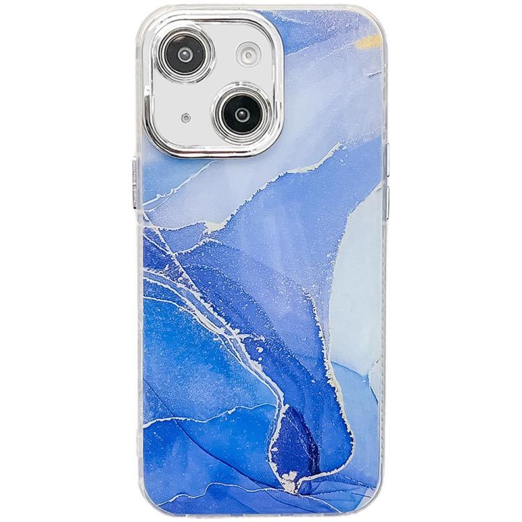 Electroplated Marble Texture Phone Case, For iPhone 14